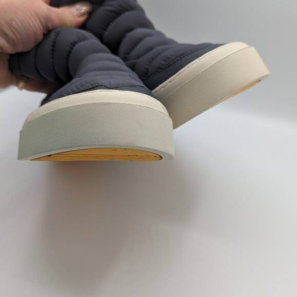 Oncept Lima Anthracite Puffer Slip On Boot Metallic Heel Water Resistant Size 8 - Picture 5 of 11